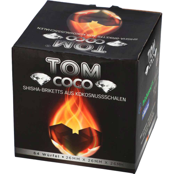 Tom Coco Diamond 26mm Κάρβουνο Ναργιλέ 1kg 64τμχ