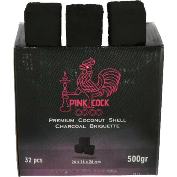 Κάρβουνα Ναργιλέ Pink Cock 0,5kg 26mm